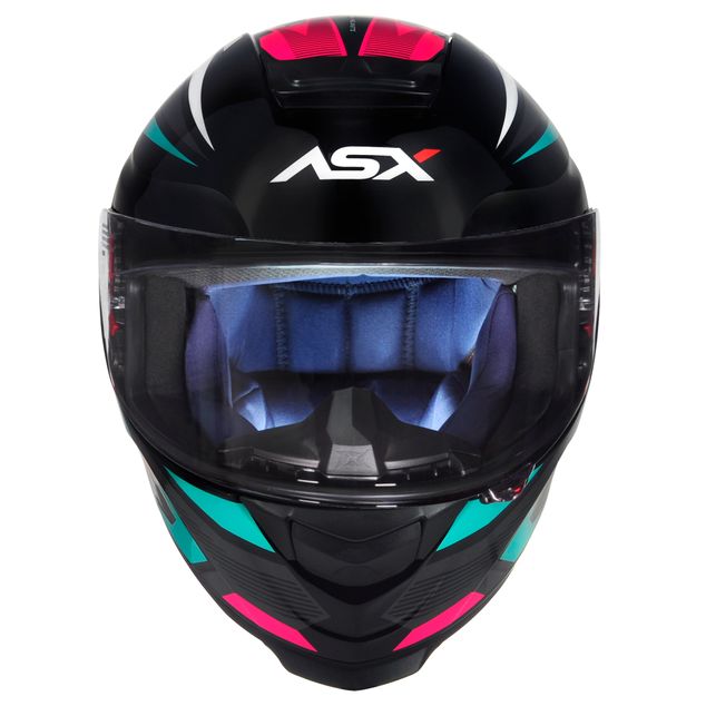 CAPACETE ASX EAGLE STREET BRILHO PRETO/TIFFANY/ROSA