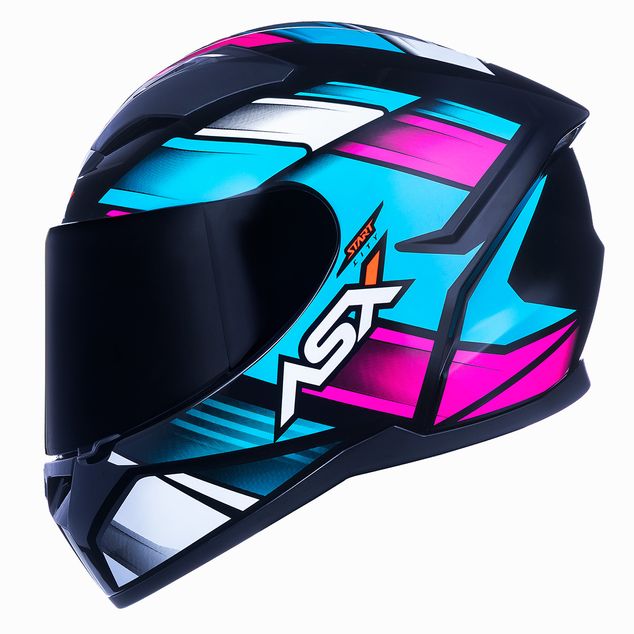 CAPACETE ASX CITY START BRILHO PRETO/TURQUESA/ROSA