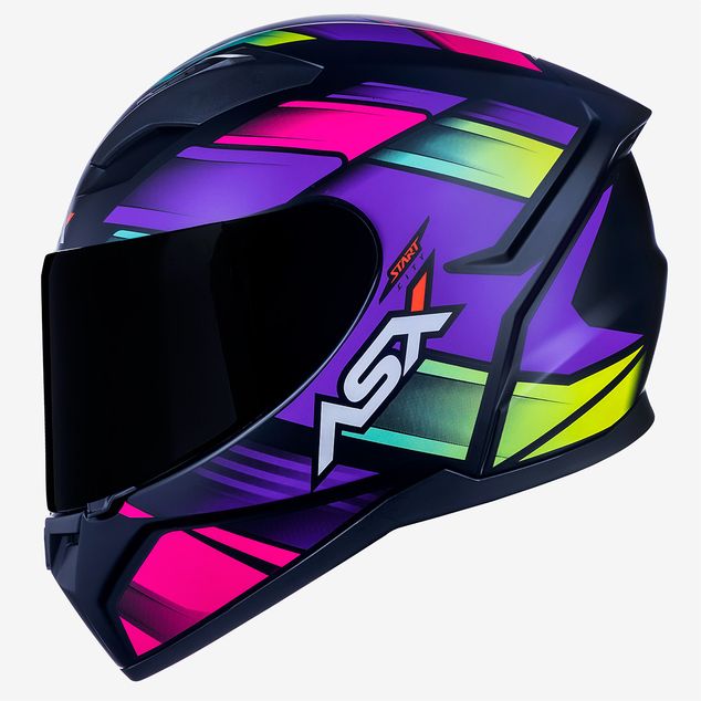 CAPACETE ASX CITY START PRETO FOSCO ROSA/LILAS