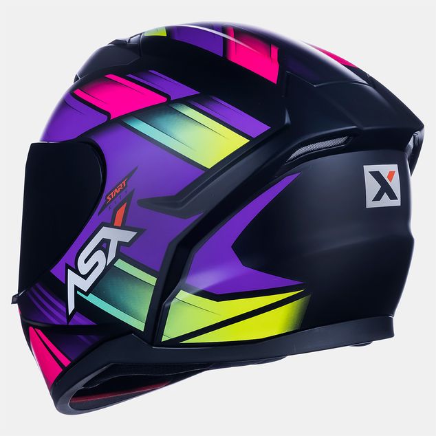 CAPACETE ASX CITY START PRETO FOSCO ROSA/LILAS
