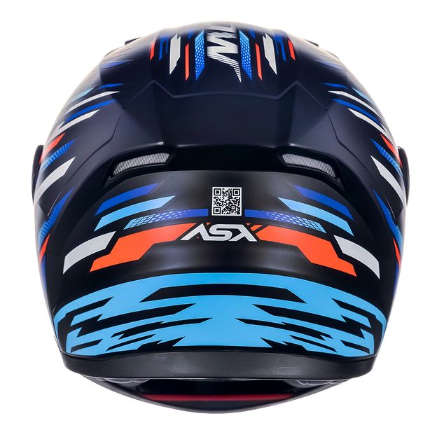 CAPACETE ASX CITY ARROW FOSCO PRETO/VERMELHO/AZUL