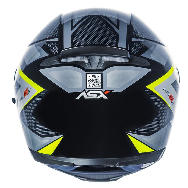 CAPACETE ASX EAGLE SV FAST BRILHO PRETO/CINZA/AMARELO