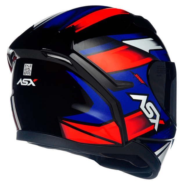 CAPACETE ASX CITY START BRILHO PRETO/VERMELHO/AZUL