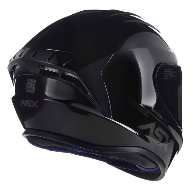 CAPACETE ASX DRAKEN SOLID BRILHO PRETO