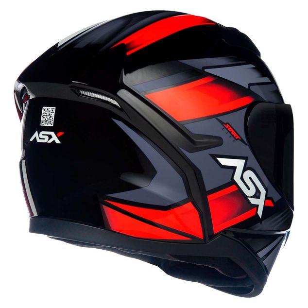 CAPACETE ASX CITY START BRILHO PRETO/VERMELHO/CINZA