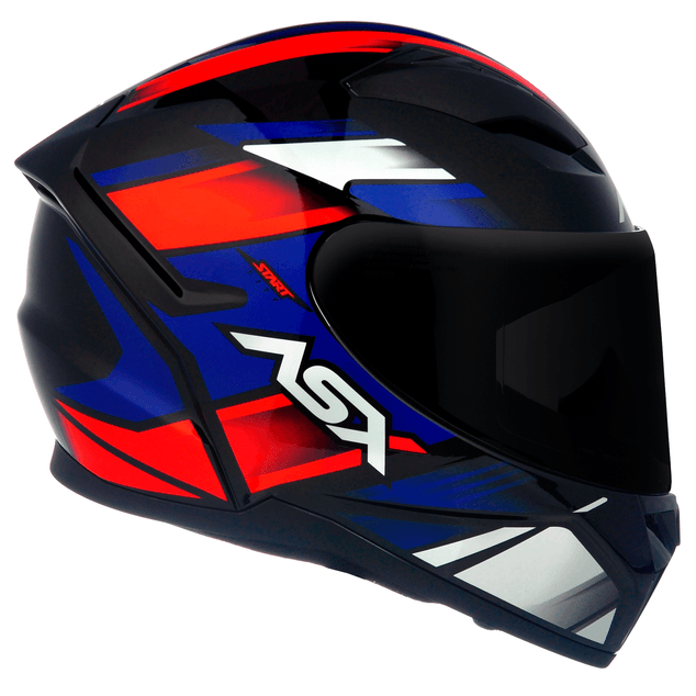 CAPACETE ASX CITY START BRILHO PRETO/VERMELHO/AZUL