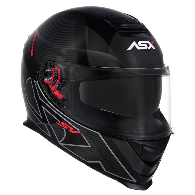 Capacete ASX Eagle SV Lines Brilho Preto/Grafite