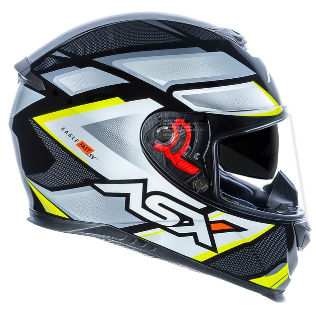 CAPACETE ASX EAGLE SV FAST BRILHO PRETO/CINZA/AMARELO