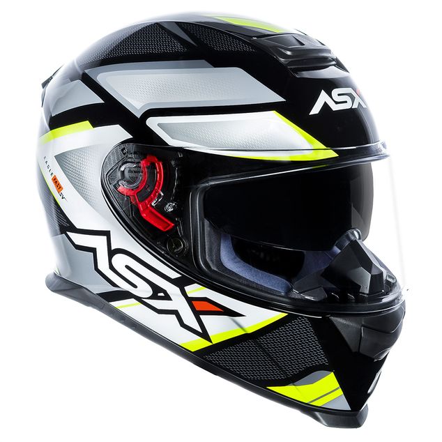 CAPACETE ASX EAGLE SV FAST BRILHO PRETO/CINZA/AMARELO