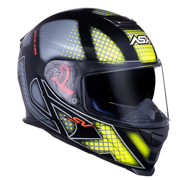 CAPACETE ASX EAGLE SV LINES FOSCO PRETO/CINZA/AMARELO