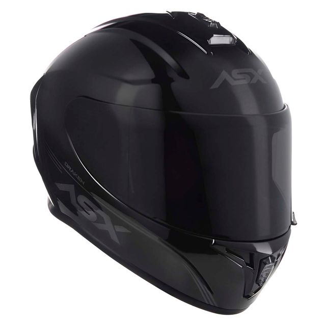 CAPACETE ASX DRAKEN SOLID BRILHO PRETO