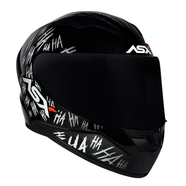 CAPACETE ASX CITY FUN BRILHO PRETO BRANCO