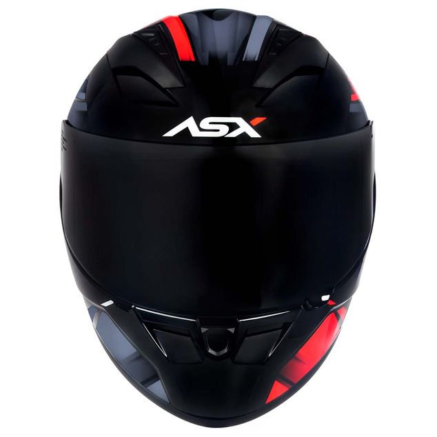 CAPACETE ASX CITY START BRILHO PRETO/VERMELHO/CINZA