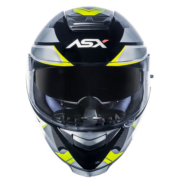 CAPACETE ASX EAGLE SV FAST BRILHO PRETO/CINZA/AMARELO