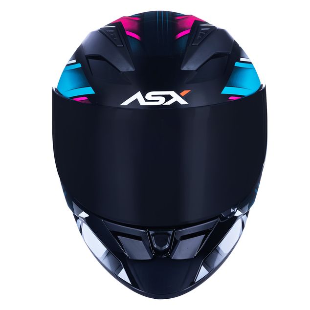 CAPACETE ASX CITY START BRILHO PRETO/TURQUESA/ROSA