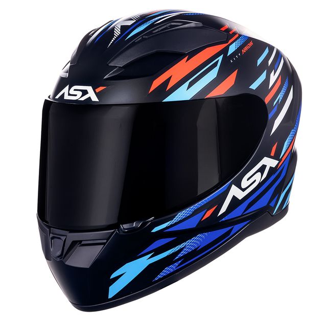CAPACETE ASX CITY ARROW FOSCO PRETO/VERMELHO/AZUL