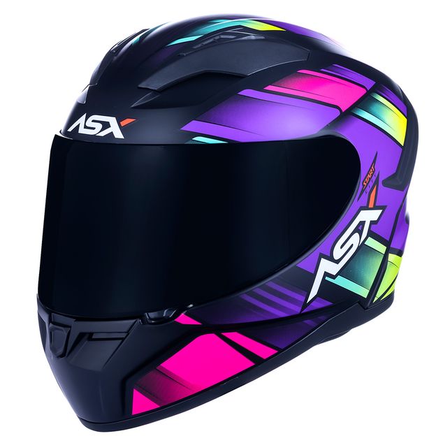 CAPACETE ASX CITY START PRETO FOSCO ROSA/LILAS