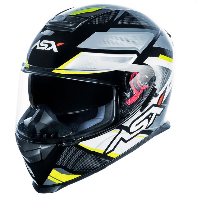 CAPACETE ASX EAGLE SV FAST BRILHO PRETO/CINZA/AMARELO