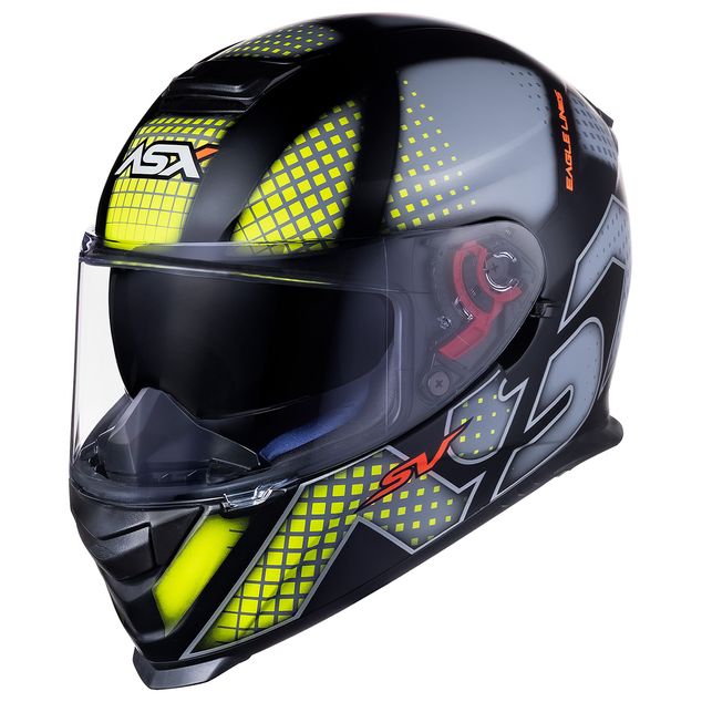 CAPACETE ASX EAGLE SV LINES FOSCO PRETO/CINZA/AMARELO