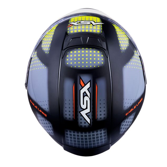 CAPACETE ASX EAGLE SV LINES FOSCO PRETO/CINZA/AMARELO