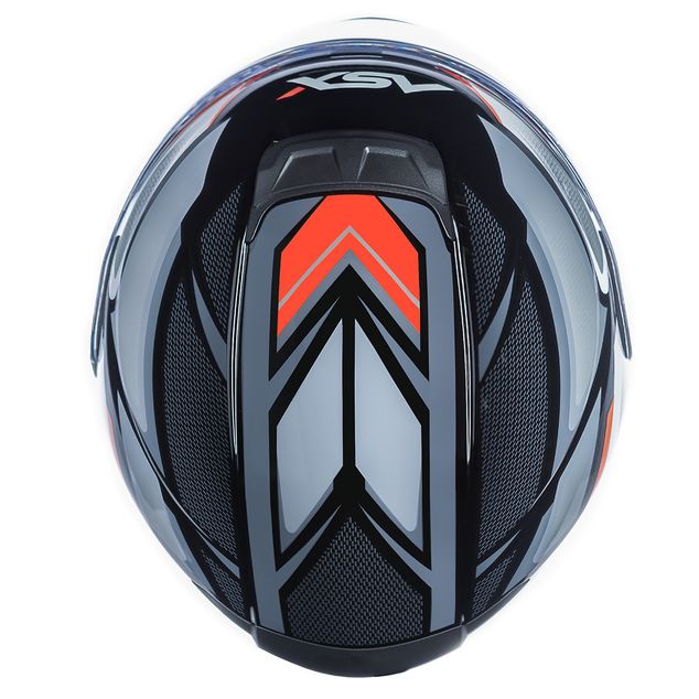 CAPACETE ASX EAGLE SV FAST BRILHO PRETO/CINZA/VERMELHO