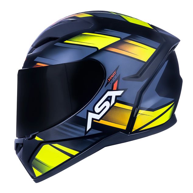 CAPACETE ASX CITY START PRETO BRILHO CINZA/AMARELO