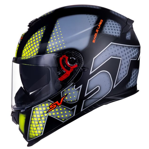 CAPACETE ASX EAGLE SV LINES FOSCO PRETO/CINZA/AMARELO