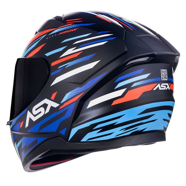 CAPACETE ASX CITY ARROW FOSCO PRETO/VERMELHO/AZUL