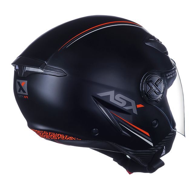 CAPACETE ASX CITY AIR SOLID FOSCO PRETO