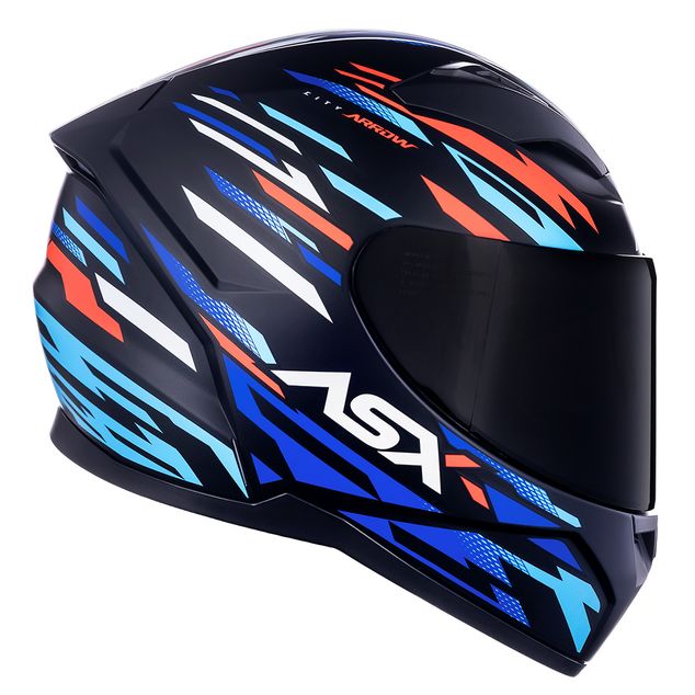 CAPACETE ASX CITY ARROW FOSCO PRETO/VERMELHO/AZUL