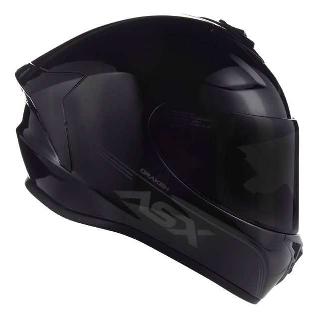 CAPACETE ASX DRAKEN SOLID BRILHO PRETO