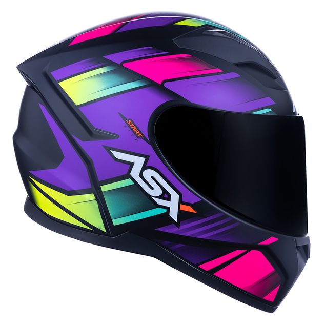CAPACETE ASX CITY START PRETO FOSCO ROSA/LILAS