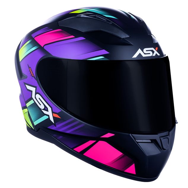 CAPACETE ASX CITY START PRETO FOSCO ROSA/LILAS