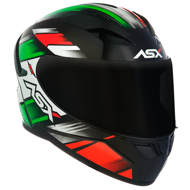 CAPACETE ASX CITY START BRILHO PRETO/VERMELHO/VERDE