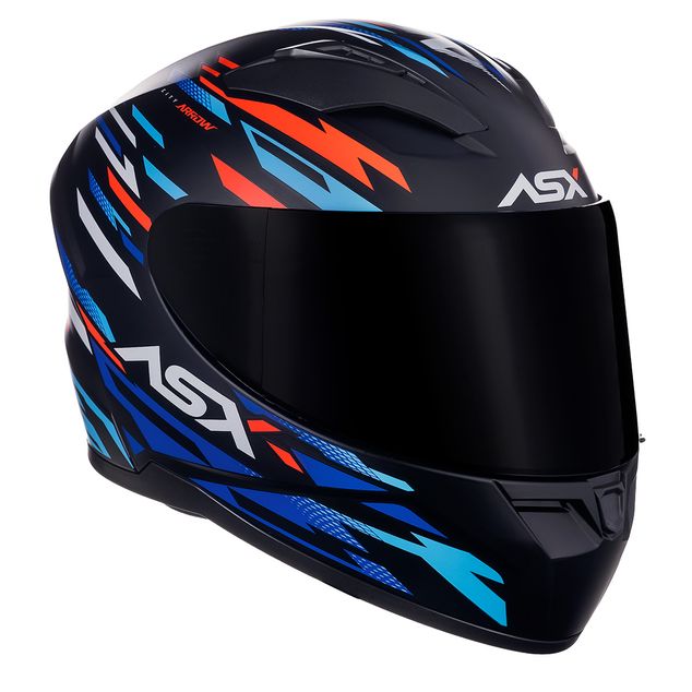CAPACETE ASX CITY ARROW FOSCO PRETO/VERMELHO/AZUL