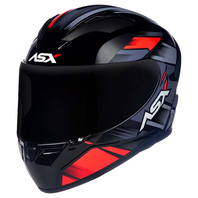CAPACETE ASX CITY START BRILHO PRETO/VERMELHO/CINZA