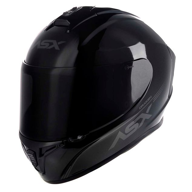 CAPACETE ASX DRAKEN SOLID BRILHO PRETO